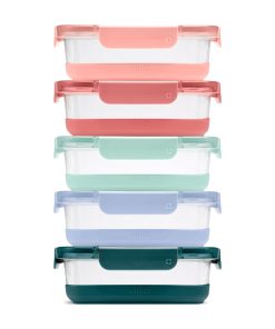 Ello Duraglass Refresh™ Meal Prep Containers. Set of 5