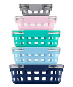 Ello Duraglass™ Multi Pack Meal Prep Containers. Set of 5